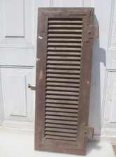 Antique Wooden French Window Shutter European Vintage Wood Old Door 40"x15"
