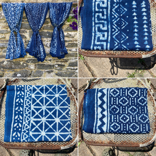 Indigo hand block printed - hand,