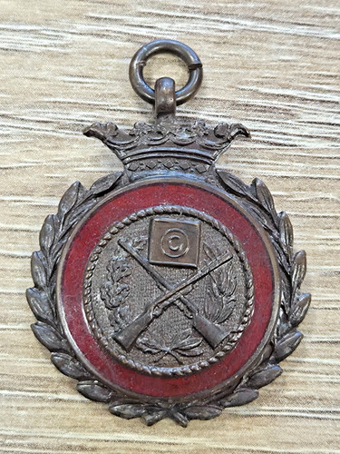 Vintage bronze shooting medal - shooting,