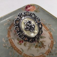 Vintage silver tone scarf clip