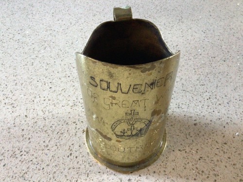 Ww1 trench art shell jug - ww1,