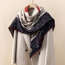 Women Wool Striped Shawl