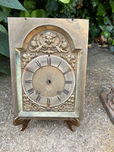 Antique brass mantel - antique, clock