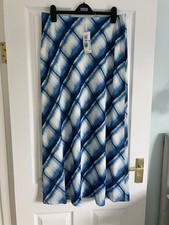 M&S Ladies Blue Check Skirt