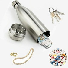 Stainless Steel Secret Hidden Water Bottle Safe Secret Stash Storage Compartment