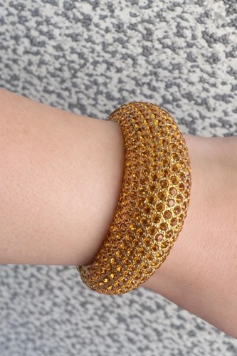 Versace crystal pavé bangle - versace,