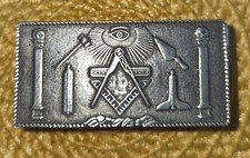 Vintage Pewter Masonic Trinket Box