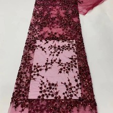 Lace Fabric with 3D Design for