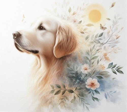 Flowered labrador cross - labrador, (6)
