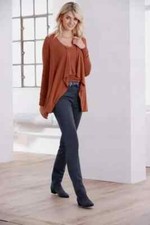 Linea Tesini @ Kaleidoscope Size 14 Denim Blue Belena Straight Leg JEANS