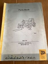 Jcb 540 - 170 Telehandler Loadall Parts Book - Chassis No. M1037581 Onwards