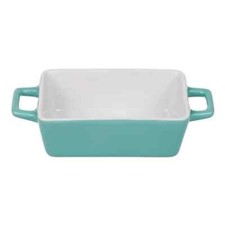 Baking Serving Dish Oven to Table Ceramic Mini Stoneware Rectangular Tray Green