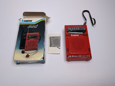 STEEPLETONE STR 129 RED Pocket Slim Radio FM AM Boxed- + instructions Working 