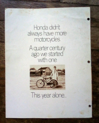 1973 honda brochure xl250 - honda,