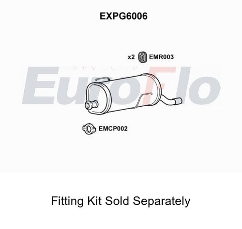 Rear muffler silencer insert - rear,