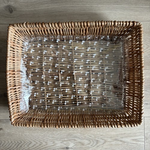 Wicker bread basket serving - bread,