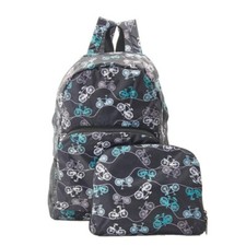 Eco Chic Lightweight Foldable Backpack - Bike Black - BNWT