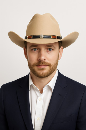Western wool cowboy hat - wool,