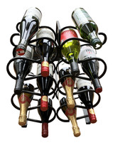 Elegant 12 bottle wrought iron