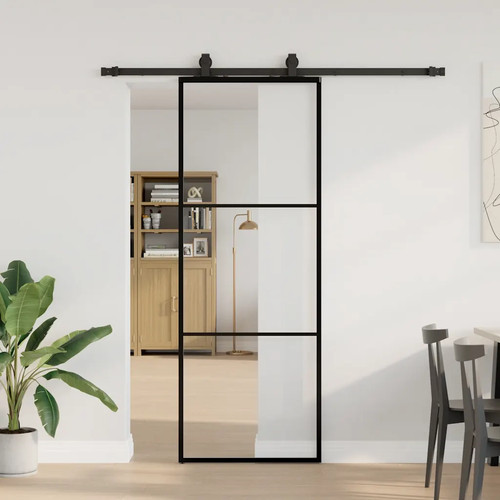 Walplus black sliding door - sliding,
