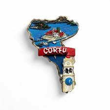 Corfu Greece ceramic style collectable travel fridge magnet souvenir