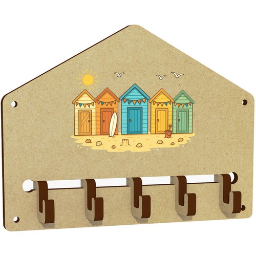 Row beach huts - beach, wall
