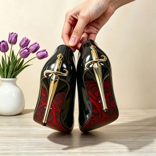 Women metallic pointed toe - metallic,