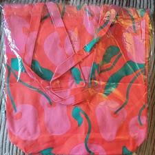  TK MAXX TREASURE SHOPPER TOTE BAG CHERRY DESIGN,new 40x40cm large 