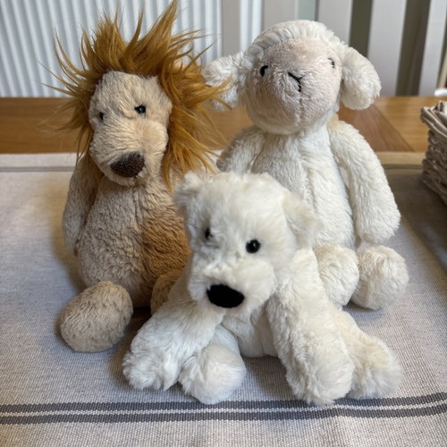 Jellycat lamb and lion - and,