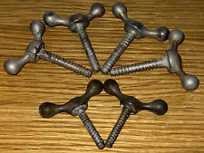 Vintage Salvage Winged Winding Thumb Wing Screw Knob Handle Bundle Lot 6 (4+2)