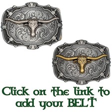 Longhorn Buffalo Metal Belt
