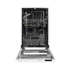 electriQ Integrated Slimline Dishwasher 10-Place White EQDWINT45 Eco Quick Wash