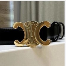 Celine Lady Gold Buckle Black