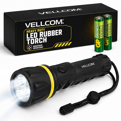 Vellcom rubber torch small - vellcom, aa