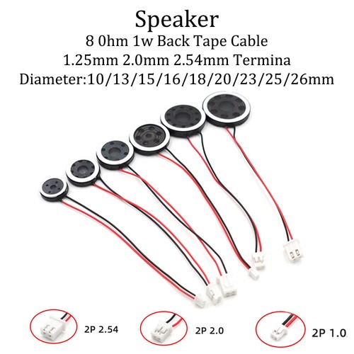 Round speaker 8ohm plastic - speaker, 1w