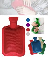 Natural Rubber Hot Water Bottle Winter Warmer Warm Nights Pain Relief 500ml-2L