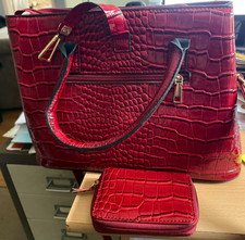 Dark Red Crocodile Skin Style