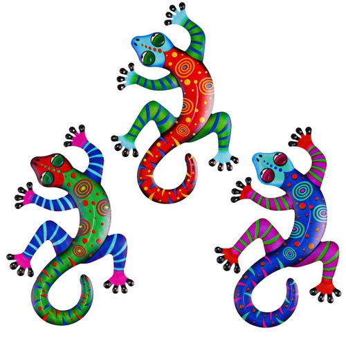 Metal gecko wall - metal, decor,