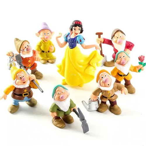 8pcs snow white and - white, the
