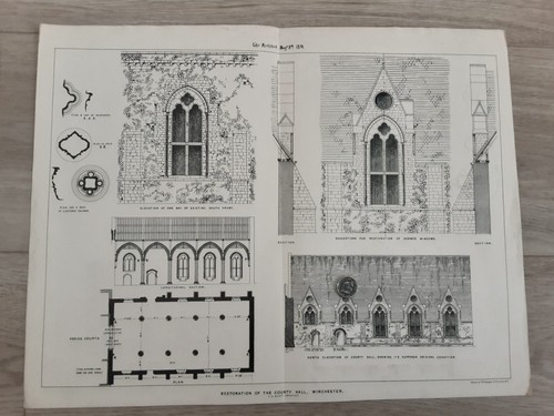 Antique print winchester - print,