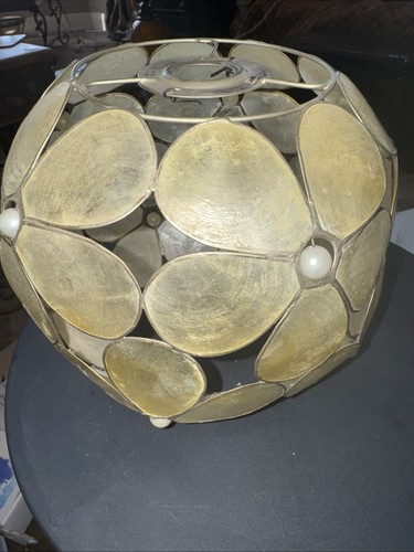 Capiz shell ceiling lampshade - capiz,