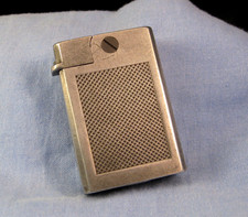 ANTIQUE VINTAGE FLINTOP ALUMINIUM BLOCK ART DECO PETROL POCKET LIGHTER  WW2 40s