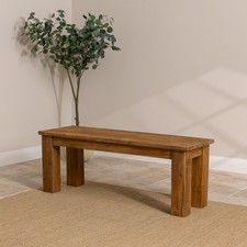 1.2m Reclaimed Teak Taplock Indoor Backless Dining Bench