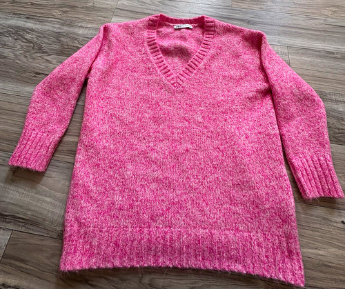 Zara women pink wool - zara, knit