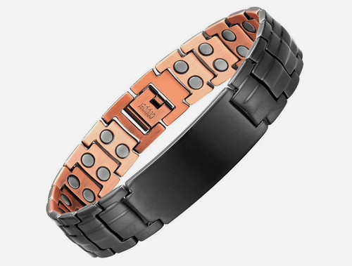 Heavy black copper link - copper,