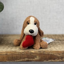 Russ Berrie & Co. Luv Pets Bailey - Floppy Puppy With Heart - Tiny Pocket Pal 4”