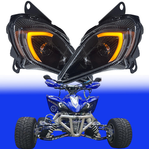 Pair led headlights drl for - led,