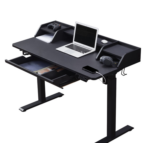 Standing desk with - desk, accessory