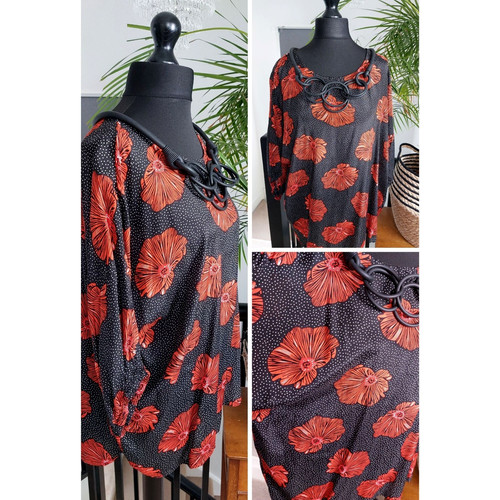 Red ladies tunic top floral - ladies,