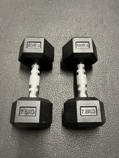 Rubber Hex Dumbbell Pair –